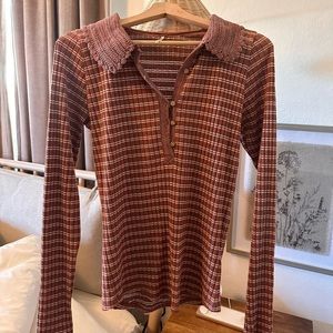 Free People Ribbed Long sleeve size Large